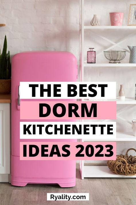 Dorm Kitchenette, Dorm Room Kitchen Area, Dorm Room Kitchen Ideas, Dorm Kitchen Ideas, Dorm Kitchen Essentials, Dorm Room Cooking, Dorm Cooking, Essentials For College, Room Kitchen Ideas