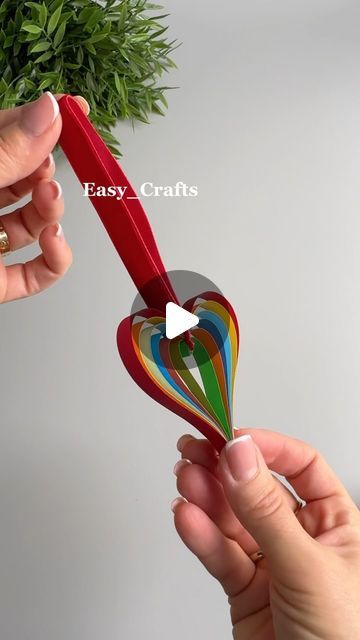 Easy_Crafts on Instagram: "Easy Crafts Ideas" Easy Paper Heart Craft, Valentine Crafts Diy, Heart Decorating Ideas For Kids, Christmas Handcrafts For Kids, Christmas Heart Ornaments Diy, Heart Ornaments Diy, Heart Crafts Paper Easy Diy, Valentines Day Crafts For Kids, Heart Mobile Craft For Kids