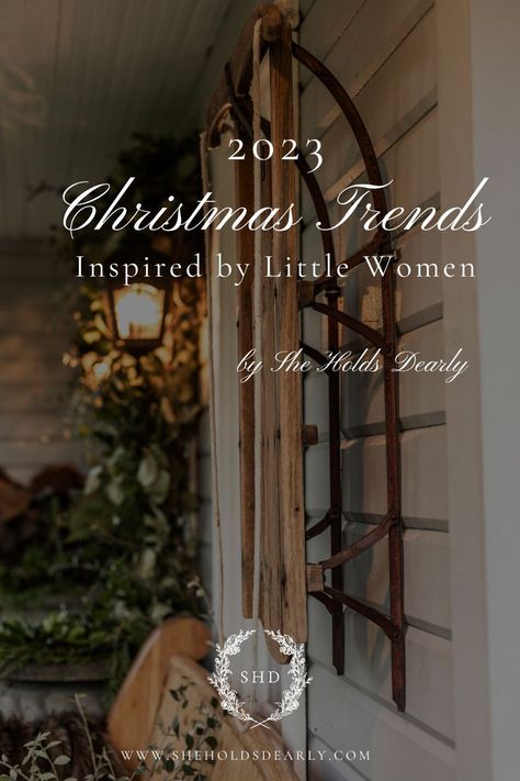 Curious to learn more about the Little Women Christmas Trend? Let's take at look at the 7 elements that you can incorporate in your own home. Little Women Inspired Christmas, Little Women Decor, Little Women Aesthetic Christmas, Little Women Christmas Decor, Little Women Christmas, She Holds Dearly, 7 Elements, Traditional Colonial, Winter Inspiration