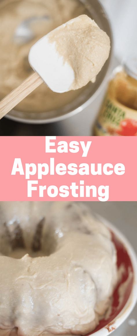 Easy Applesauce Frosting / Applesauce Recipes / Applesauce Glaze / Applesauce Cake / Organic Frosting Applesauce Icing, Applesauce Frosting, Applesauce Recipes, Easy Applesauce, Organic Cake, Pregnancy Hacks, Savory Treats, Glaze For Cake, Apple Sauce Recipes