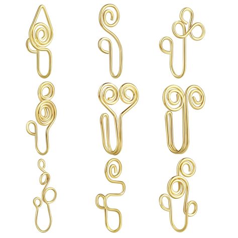 9 12 Pcs African Nose Cuff Jewelry Non Piercing 20G Fake Nose Rings Clip on Surgical Steel Faux Nose Piercing Nose Cuffs for African Nose, Nose Cuffs, Faux Nose Ring, Fake Nose Ring, Nose Cuff, Piercing Fake, Piercing Nose, Fake Nose Rings, Fake Nose