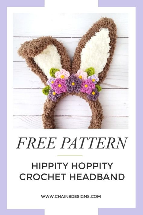 Crochet Easter Hats Free Pattern, Crochet Bunny Ears Headband, Crochet Bunny Headband, Crochet Bunny Ears Free Pattern, Crochet Rabbit Ears, Bunny Ears Crochet, Crochet Bunny Ears, Easter Bunny Headband, Crochet Easter Bunny