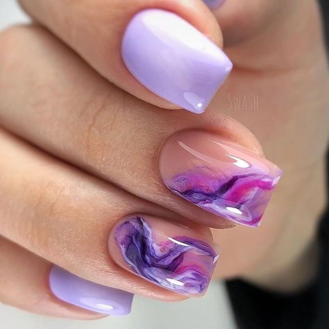 Manicure Lavender, Teal Nails, Pretty Nail Colors, Asian Nails, Formal Nails, Lavender Nails, Manicure Ideas, Short Acrylic Nails Designs, Elegant Nails