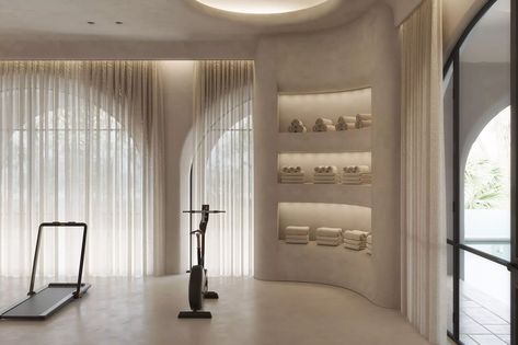 Luxury Home Gym, Desain Pantry, Yoga Studio Design, Gym Room At Home, Riyadh Saudi Arabia, Spa Interior, Home Gym Design, Gym Room, Spa Room