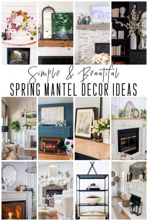 Spring is a time of refreshing our homes. Let's uncomplicate the process with these simple & quick organic modern spring home decor ideas. #organicmodern #springhomedecor #springdecorating #springdecorideas #homedecorideas Farmhouse Mantel Decorating Ideas, Mantel Inspiration, Farmhouse Mantel Decor, Spring Mantel Decor, Spring Mantel Decorating Ideas, Different Decorating Styles, Spring Garland, Farmhouse Mantel, Mantel Decorating Ideas