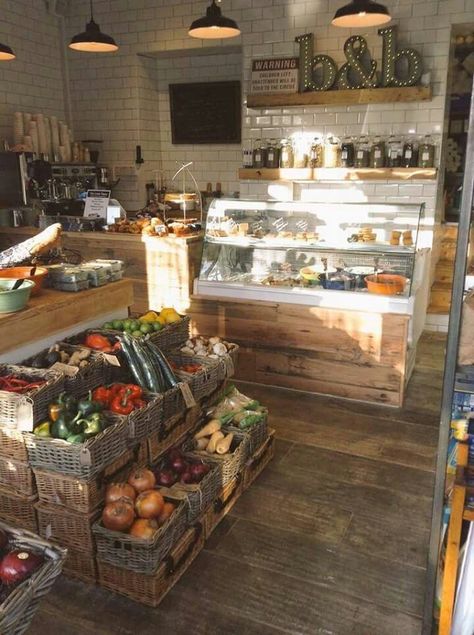 Rustic Farm Restaurant, Farm To Table Restaurant Design, Farm Shop Display, Small Market Store Design, Market Store Ideas, General Store Ideas Small Towns, Mini Market Store Ideas, Modern General Store, Local Food Shop