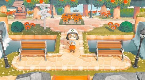 Great Animal Crossing New Horizons Entrance Ideas - ACNH Entryway Design Tips Acnh Entry Design, Acnh Layout, Ac Ideas, Acnh Inspiration, Animal Crossing 3ds, Animals Crossing, Ac New Leaf, Path Ideas, Animal Crossing Guide