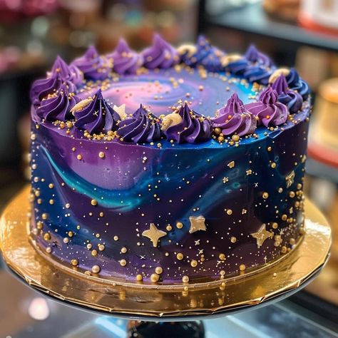 Galaxy Cupcakes, Planet Cake, Galaxy Cake, 10 Birthday Cake, Skull Cake, Funny Birthday Cakes, Crazy Cakes, Space Birthday, Cake Designs Birthday