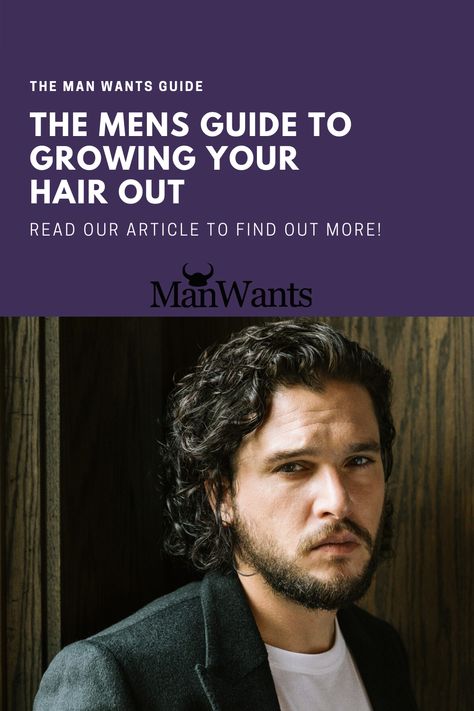 Check out our guide to help the man on tips to growing your hair out! #manwants #longhair #menshair #hairsyles How To Grow Your Hair Long, Mens Hair Growing Out Stages, How To Grow Long Hair Men, Growing Out Hair Men, Growing Hair Out Men, How To Grow Long Hair, Hair Growth Tips For Men, Growing Out Hair Tips, Men’s Hair Growing Out