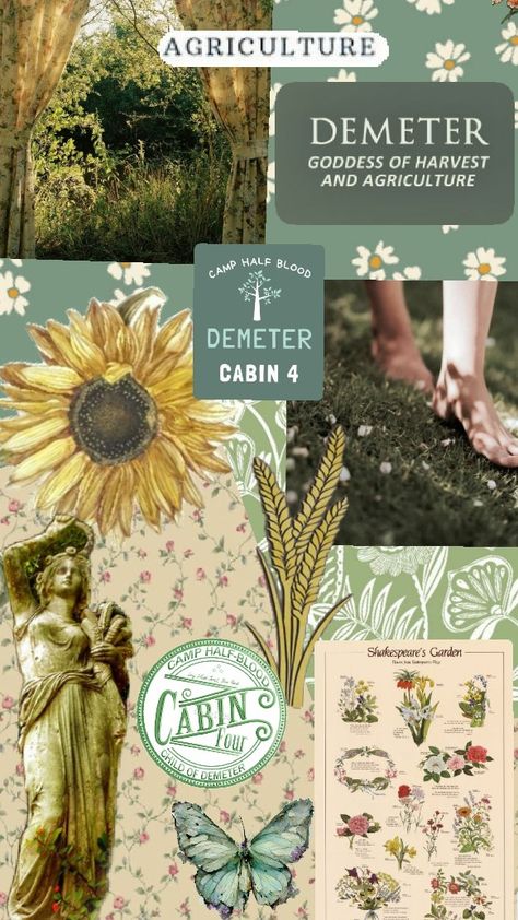 #cabin 4#Demeter#pjo#hoo Demeter Cabin Interior, Cabin 4 Demeter Aesthetic, Percy Jackson Cabin 10 Aesthetic, Percy Jackson Aphrodite Cabin, Demeter Cabin, What Colors Represent, Chb Cabins, Pjo Cabins, Camp Half Blood Cabins