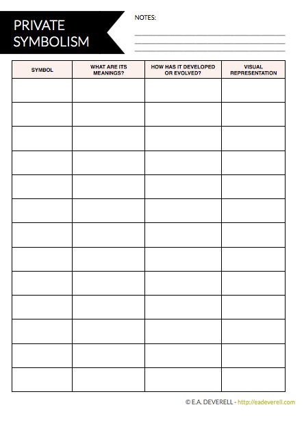 Writer Worksheet Wednesday: Private Symbolism | creative writing blog Story Plotting, Writing Forms, Creative Writing Classes, Writer Jobs, Bullet Journal Mood Tracker Ideas, Writing Blog, Writing Strategies, Writing Short Stories, Writing Career