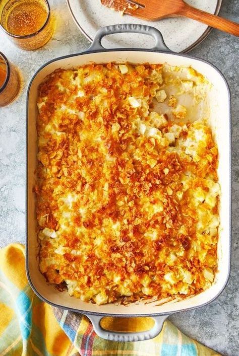 Southerners are unapologetic about their fondness for hashbrown casseroles.#hashbrowncasserole #casserolerecipes #recipeideas #recipes #southernliving Ham And Noodle Casserole, Canadian Dishes, Breadcrumb Topping, Hashbrown Casserole Recipe, Ranch Chicken Casserole, Hashbrown Casserole, Hash Brown Casserole, Canadian Food, Hash Brown