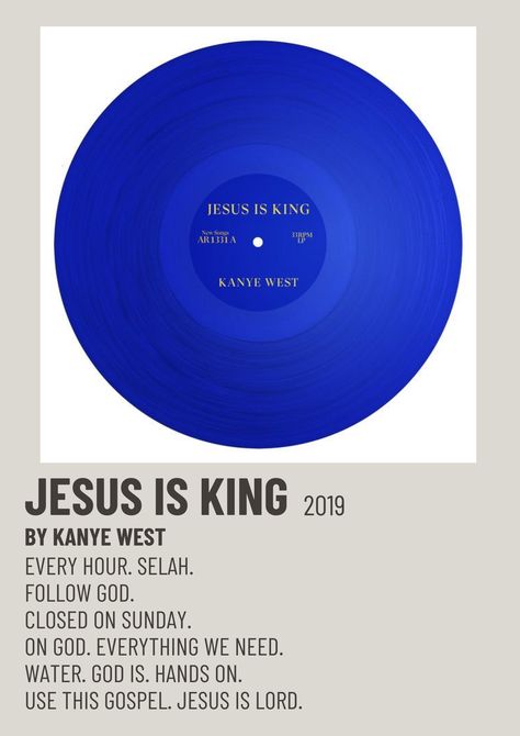 KANYE WEST JESUS IS KING 2019 Alternative Minimalist Polaroid Poster Kanye Minimalist Poster, Kanye West Minimalist Poster, Kanye Album Poster, Kanye West Album Covers, Kanye West Music, Jesus Is King Kanye, Kanye West Poster, Kanye West Albums, Minimalist Polaroid Poster