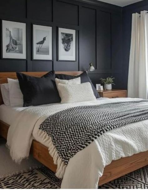 Adult Boys Bedroom Ideas, Brand Name Ideas, Moody Bedroom Ideas, Beach House Bedroom, Black And White Living Room, Home Decor Brand, Guest Bedroom Decor, Twin Bedroom, Adult Bedroom