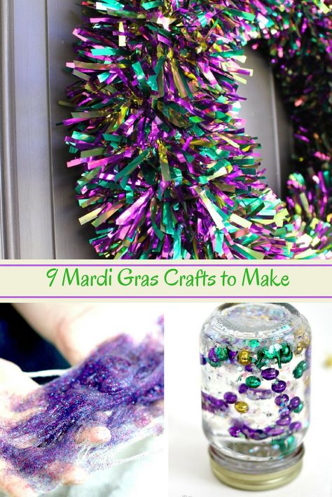 When it comes to Mardi Gras, these are 9 crafts that you have to try to make! Easy Mardi Gras Crafts For Kids, Mardi Gras Crafts For Adults, Mardi Gras Beads Crafts, Mardi Gras Diy, Stretching Back, Mardi Gras Crafts, Plastic Drink Bottles, Mardi Gras Decorations, Mardi Gras Beads