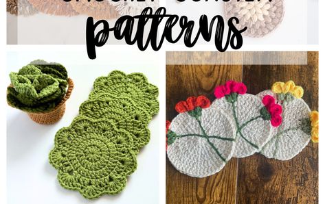 Need an easy crochet project? Crochet coasters are ideal for beginner crocheters. With over 40 patterns to choose from, find your next great project. Coaster Crochet, Modern Coasters, Quick Crochet Patterns, Cat Coasters, Crochet Coaster Pattern, Easy Crochet Projects, Hexagon Coasters, Printed Coasters, Yarn Stash