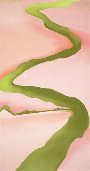 Georgia O Keefe, O Keefe, Georgia O Keeffe, O Keeffe, Pink And Green, Georgia, Abstract Painting, Paintings, Green