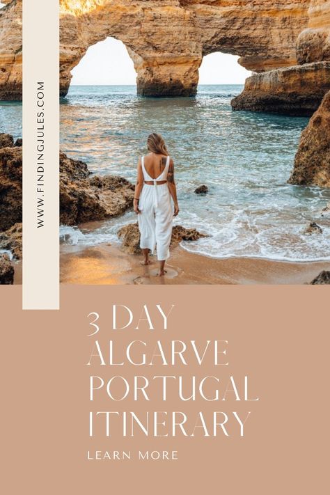 3 DAY ITINERARY IN ALGARVE - Finding Jules Algarve Portugal Itinerary, Algarve Itinerary, Prettiest Beach, Dreamy Destinations, Portugal Trip, Albufeira Portugal, Europe 2024, Albufeira, Algarve Portugal