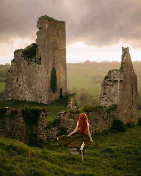 Ireland Photoshoot Ideas, Aclotheshorse Instagram, Ruins Photoshoot, Edinburgh Photoshoot, Scotland Photoshoot, Medieval Photoshoot, Castle Photoshoot, Sacred Well, Crystal Kingdom