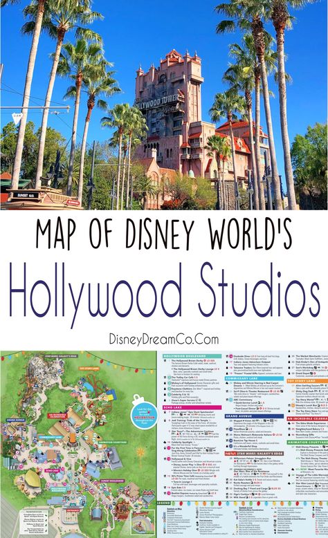 One of the most important things to do to get yourself ready for a Disney vacation is to go over a map! Disney World is HUGE! And you will greatly benefit from getting yourself familiarized with the layout.Check out this Hollywood Studios Map. | Travel | Tips | Planning | WDW | #disney #disneyworld #wdw #hollywoodstudios #maps #planning #tips #disneytips Map Of Hollywood Studios Disney World, Hollywood Studios Map, Disney Hollywood Studios, Disney World Map, Disney World Hollywood Studios, Disney World Vacation Planning, Downtown Disney, Disney World Planning, Hollywood Studios Disney