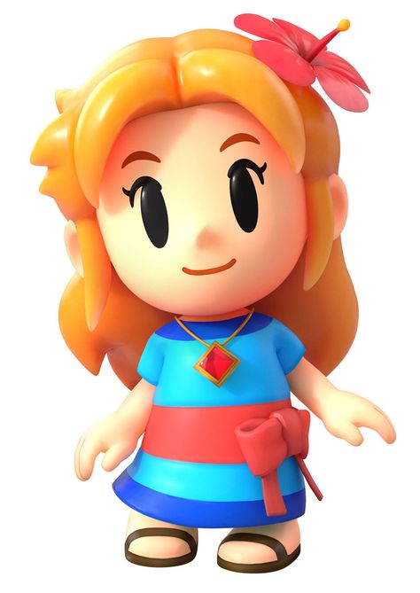 Marin Art - The Legend of Zelda: Link's Awakening (2019) Art Gallery Marin Legend Of Zelda, Links Awakening Marin, Marin Link's Awakening, Marin Art, Link's Awakening, Princesa Zelda, Clown Illustration, Link Art, Low Poly Art