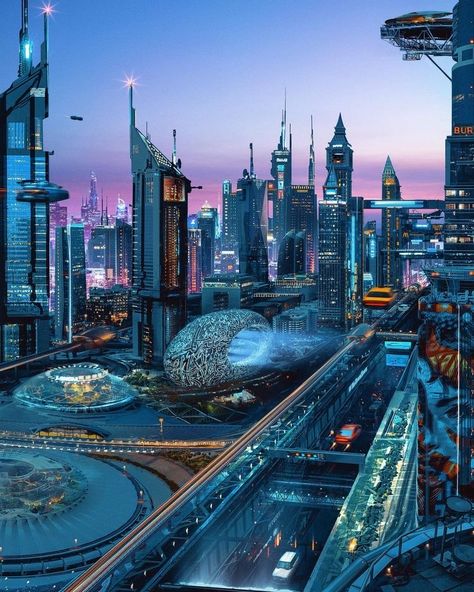 Kota Masa Depan, Ville Cyberpunk, Future Buildings, Sci Fi City, Shotting Photo, Cyberpunk City, Alien Worlds, Fantasy City, Futuristic Art