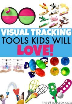 These visual tracking games will be a useful tool in helping kids with visual tracking needs to read, write, visually scan and complete other visual motor tasks, using fun tracking games and visual tools that kids will love to use in occupational therapy activities or as part of a therapy home program for visual tracking! Vision Therapy Activities, Visual Motor Activities, Visual Perceptual Activities, Purposeful Play, Therapeutic Recreation, Occupational Therapy Kids, Visual Processing, Visual Tracking, Eye Tracking