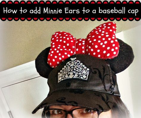 How to make a Mickey or Minnie ears baseball cap Disney Gear, Diy Disney Ears, Diy Mickey Ears, Travel Recipes, Disney Mouse Ears, Disney Mickey Ears, Running Costumes, Disney Mouse, Disney Bound Outfits