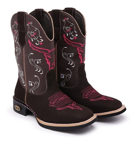 Bota Texana Feminina Cara De Boi Cano Alto Cowgirl Boots Square Toed, Trajes Country, Black Cowgirl Boots, Bota Country, Moda Country, Estilo Country, Western Outfits Women, Western Look, Cowgirl Outfits