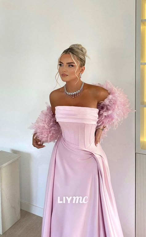 Party Dress Classy Elegant, Feather Sleeves, Dress With Feathers, Classic Prom Dress, Simple Prom Dress Long, Burgundy Prom, Off Shoulder Wedding Dress, Soiree Dress, Gowns Dresses Elegant