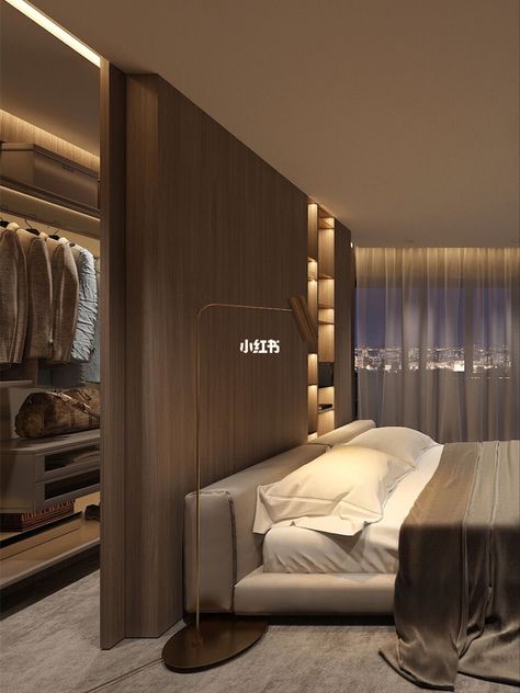 Wordrobe behind the bed to save some rooms? Could be for the guest bedroom / loft rooms. Wardrobe Behind Bed, Closet Behind Bed, Loft Rooms, Loft Room, Master Room, Dream Closets, Small Room Design, Cupboard Design, Bed In Closet