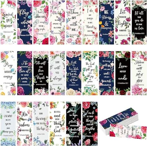 Amazon.com: 72 Pcs Christian Scripture Bookmarks Women Mothers Day Gifts Bulk Christian Bible Verse Bookmark Inspirational Positive Faith Bookmark Flower Page Clips Presents Gift Reading Lover(Gentle Style) : Office Products Scripture Bookmarks, Bible Verse Bookmarks, Gentle Style, Christian Scripture, Inspirational Scripture, Christian Bible Verses, Christian Bible, Christian Inspiration, Present Gift