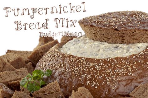 Pumpernickel Bread Mix Recipe | Homemade Bread Mixes Cocktail Bread Appetizers, Bread Mix Recipes, Diy Dressings, Pumpernickel Bread Recipe, Make Your Own Bread, Pumpernickel Bread, Healthy Breads, Mediterranean Life, Food Desert