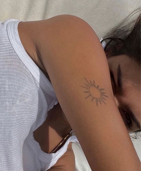 Earthy Tattoos, Handpoke Tattoo, Petite Tattoos, Cute Little Tattoos, Classy Tattoos, Discreet Tattoos, Sun Tattoo, Dainty Tattoos, Subtle Tattoos