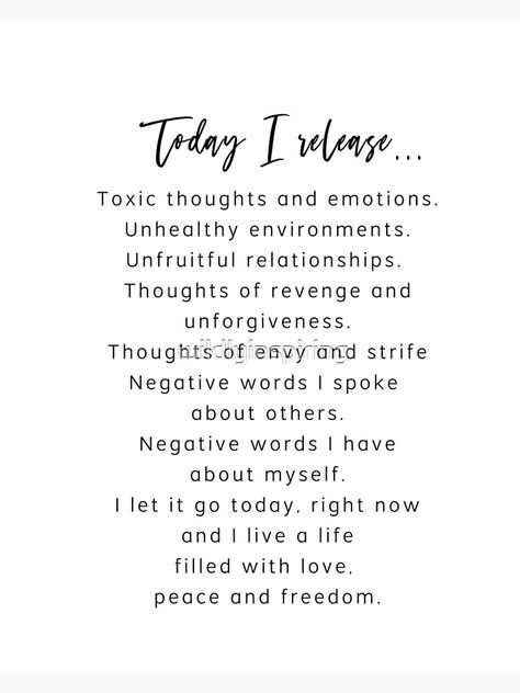 Quotes For Him Encouraging, Affirmation For Today, Release Negativity Affirmations, Quotes About Release, Release Negative Thoughts Affirmations, Releasing Quotes, I Release Affirmations, Positive Quotes For Today, Release Affirmations