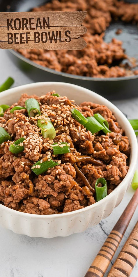 Easy Korean Beef Bowls – This Korean-inspired beef bowl is packed with bold flavors and ready in just 20 minutes. Perfect for busy weeknights! Easy Beef Bulgogi Bowls, Easy Korean Beef, Korean Beef Bowl, Beef Bowl, Beef Bowls, Bulgogi Beef, Korean Beef, Bulgogi, Easy Beef