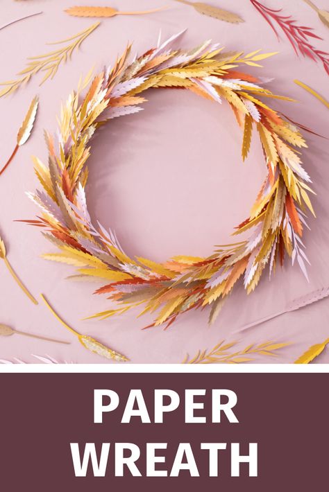 Autum Wreaths, Wheat Wreath, Wreath Inspiration, Dried Wheat, Wheat Design, Paper Wreath, Warm Palette, Diy Weaving, Floral Tape