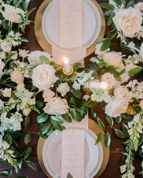 ‘Fashion over function’ comes up a lot in design meetings and this is definitely aesthetic over functionality. Cascading table top florals in neutral & trailing greens. I mean who needs silverware or glasses when you’re surrounded by flowers 😂 venue: @ilmercatonola planner: @irisandoakevents rentals: @lovegoodrentals photography: @catherineguidry #gardenparty #gardeninspiration #bridgerton #dinnerparty #flowerinspiration #garland #flowergarland #springwedding #neutral #whitewedding #... Surrounded By Flowers, New Orleans Wedding, Flower Garlands, Spring Wedding, In Design, Garden Inspiration, White Wedding, Garden Party, Dinner Party