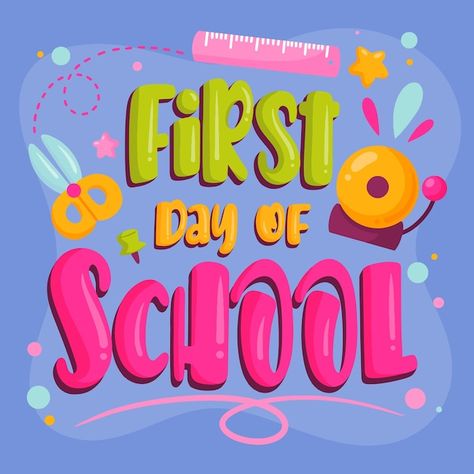 Illustration School, Cartoon Landscape, 6 Month Baby Picture Ideas, First Day Of School Pictures, First Day At School, School Illustration, School Cartoon, First Day School, School School