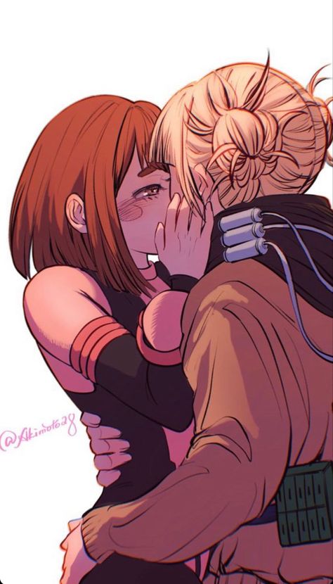 Toga And Ochako, Yandere Girl, Rwby Ships, Toga Himiko, Am I Cute, Ochako Uraraka, Yuri Anime, Dragon Ball Artwork, Anime Girlxgirl