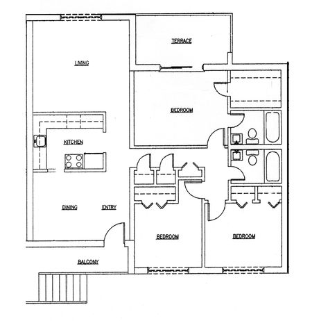 dine, kitchen & livingroom Beautiful Small Bathrooms, Plan Apartment, Open Floor House Plans, Plan Floor, Menu Simple, Small Bathroom Layout, Small Floor Plans, House Plans With Photos, Apartment Floor