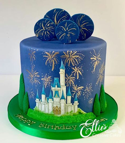 Disney 50th Birthday Party Ideas, Walt Disney World Birthday Cake, Disney Birthday Cake Ideas, Disney Birthday Cakes For Adults, Disney Cakes For Adults, Disney World Cake, 26 Birthday Cake, Disney World Birthday, Bolo Mickey