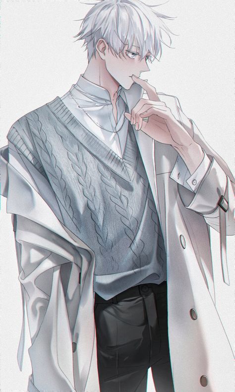 Gojo Satoru, Anime Boyfriend, 영감을 주는 캐릭터, Anime Drawings Boy, Fanarts Anime, Boy Art, Handsome Anime Guys, Handsome Anime