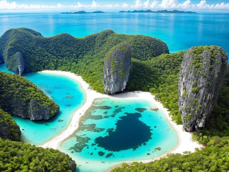 Discover Thailand's Beauty: Similan Islands underwater coral reef Similan Island, Inspiring Landscapes, Earth 2, Coral Reef, Awe Inspiring, Room Interior, Thailand, Coral, Collage