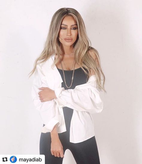 Amara Lenses on Instagram: “The beautiful brand ambassador @mayadiab wearing Amara lenses .. #Repost @mayadiab with @make_repost ・・・ #MayaDiab #مايا_دياب #StayAtHome…” Maya Diab, Arab Beauty, Arab Women, Brand Ambassador, Bell Sleeve Top, Lab Coat, Lenses, Women's Top, On Instagram