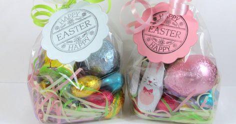 Easter Goodie Bags, Sweetie Cones, Creative Easter Baskets, Easter Treat Bags, Easter Gift Bags, Easter Favors, Easter Sweets, Diy Easter Gifts, White Choc