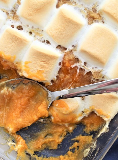 Gluten Free Sweet Potato Souffle | Let Them Eat Gluten Free Cake Gluten Free Sweet Potato Casserole, Gluten Free Pumpkin Cake, Potato Souffle, Gluten Free Pumpkin Spice, Gluten Free Marshmallows, Gluten Free Pumpkin Pie, Sweet Potato Souffle, Canning Sweet Potatoes, Gluten Free Sweet Potato