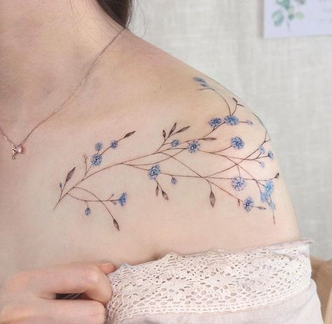 Flower Vine Tattoos, Tattoos To Cover Scars, Scar Tattoo, Bone Tattoos, Stylish Tattoo, Inspiration Tattoos, Vine Tattoos, Collar Bone Tattoo, Up Tattoos