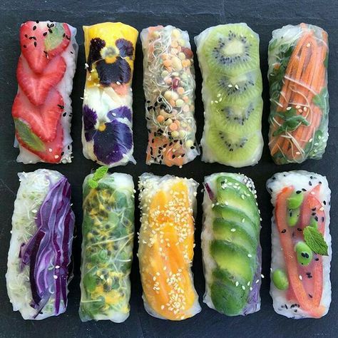 Rice Paper Wraps, Veggie Rice, Snapchat Add, Paper Fruit, Rice Rolls, Vietnamese Spring Rolls, Cibo Asiatico, Rice Paper Rolls, Veggie Wraps