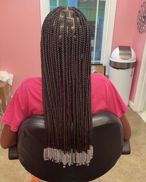 Peek A Boo Box Braids With Beads, Black Kids Braids Hairstyles, Hairstyle Ideas Easy, Short Box Braids Hairstyles, Big Box Braids Hairstyles, Goddess Braids Hairstyles, African Hair Braiding Styles, Hair Twist, Box Braids Hairstyles For Black Women